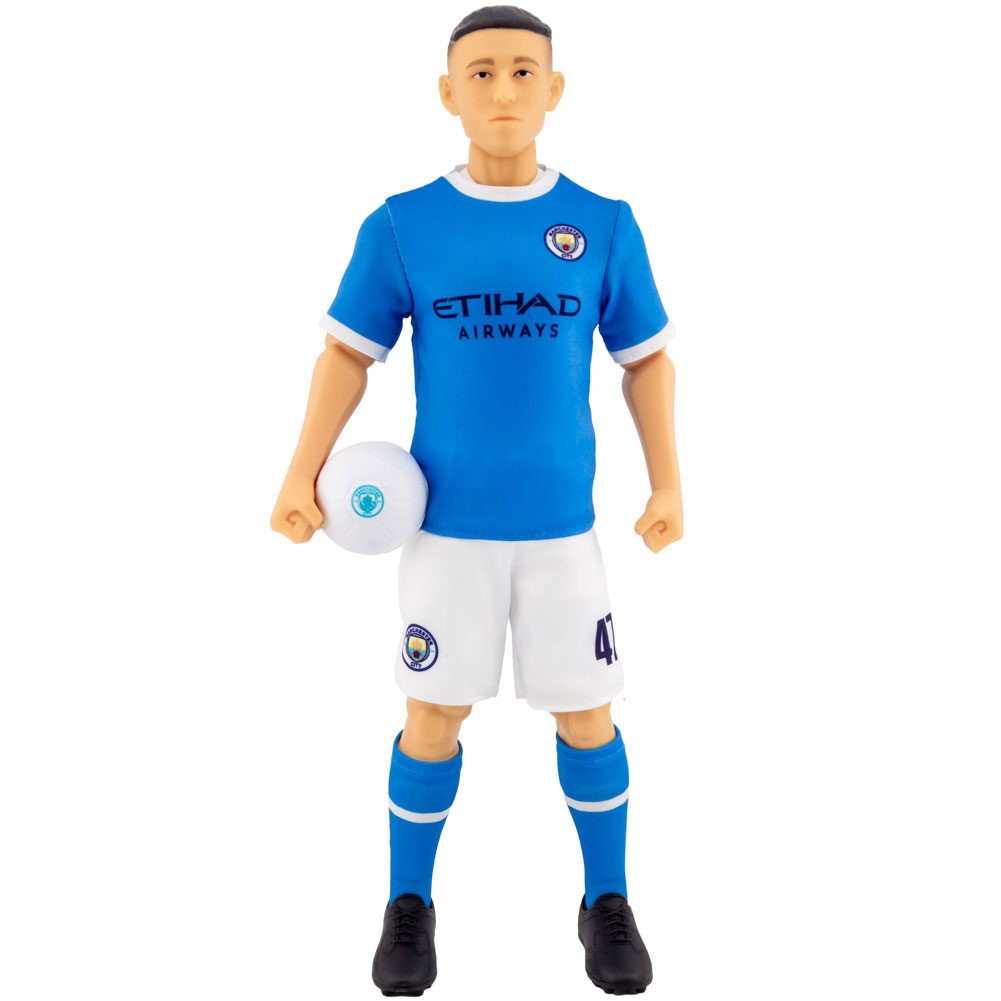Manchester City FC Phil Foden 30cm 1:6 scale action figure in the City team kit with number 47