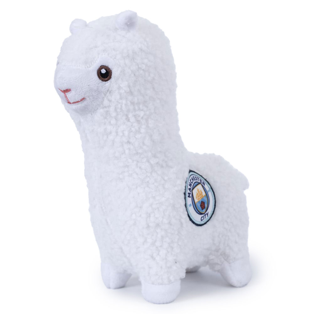 Manchester City FC plush llama with a woven full colour club crest