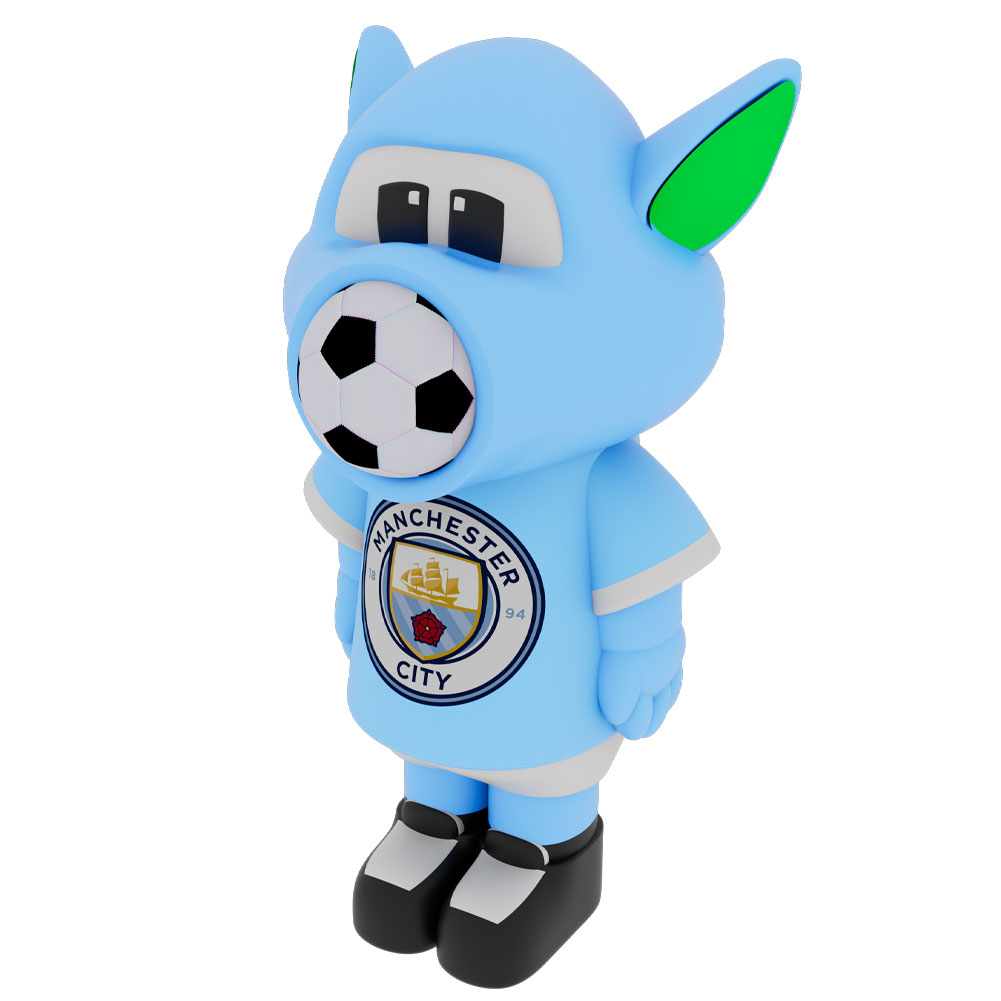 Manchester City FC squeeze popper with four soft foam balls