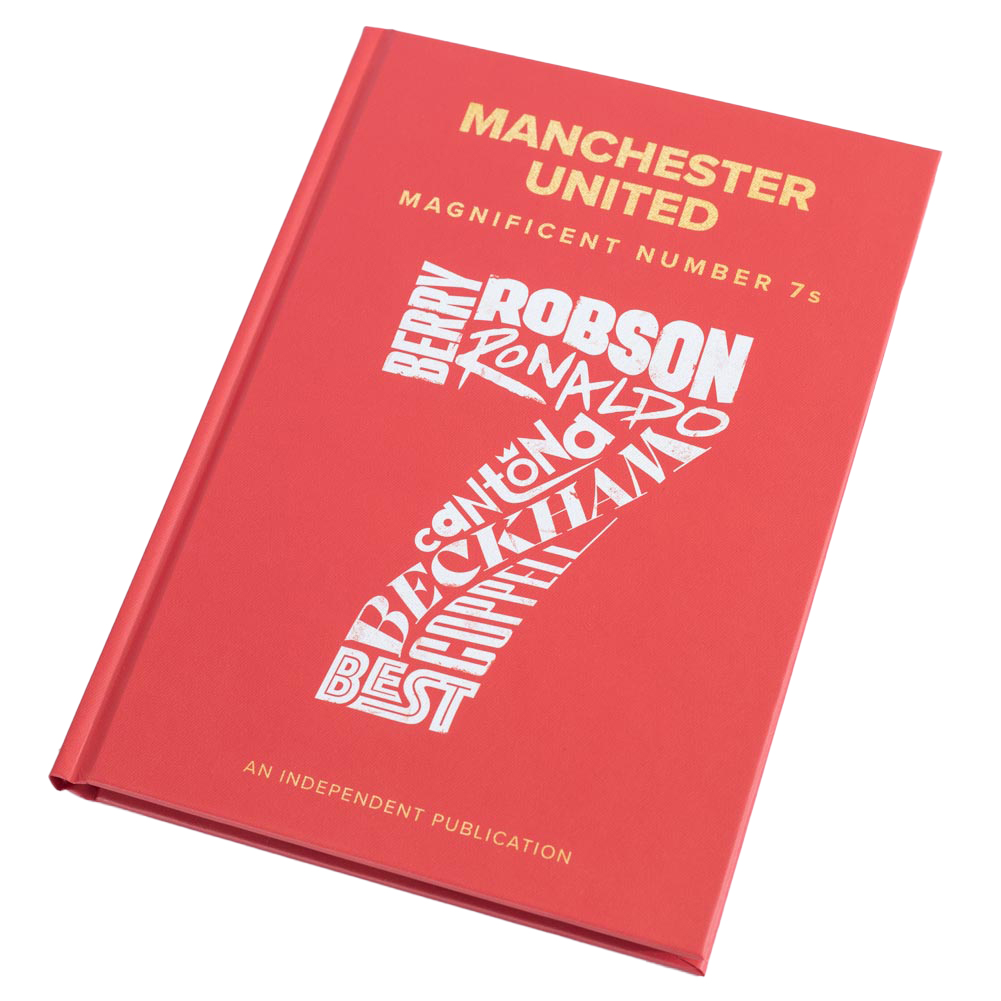 Manchester United Magnificent Number 7s book, a 112 page celebration of the club's famous number 7 players
