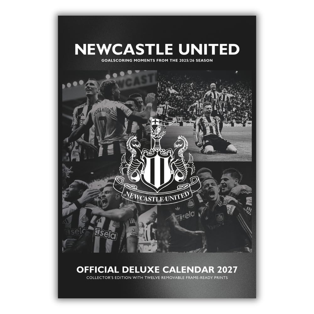 Newcastle United FC 2027 collectors edition deluxe calendar with frame-ready Newcastle prints