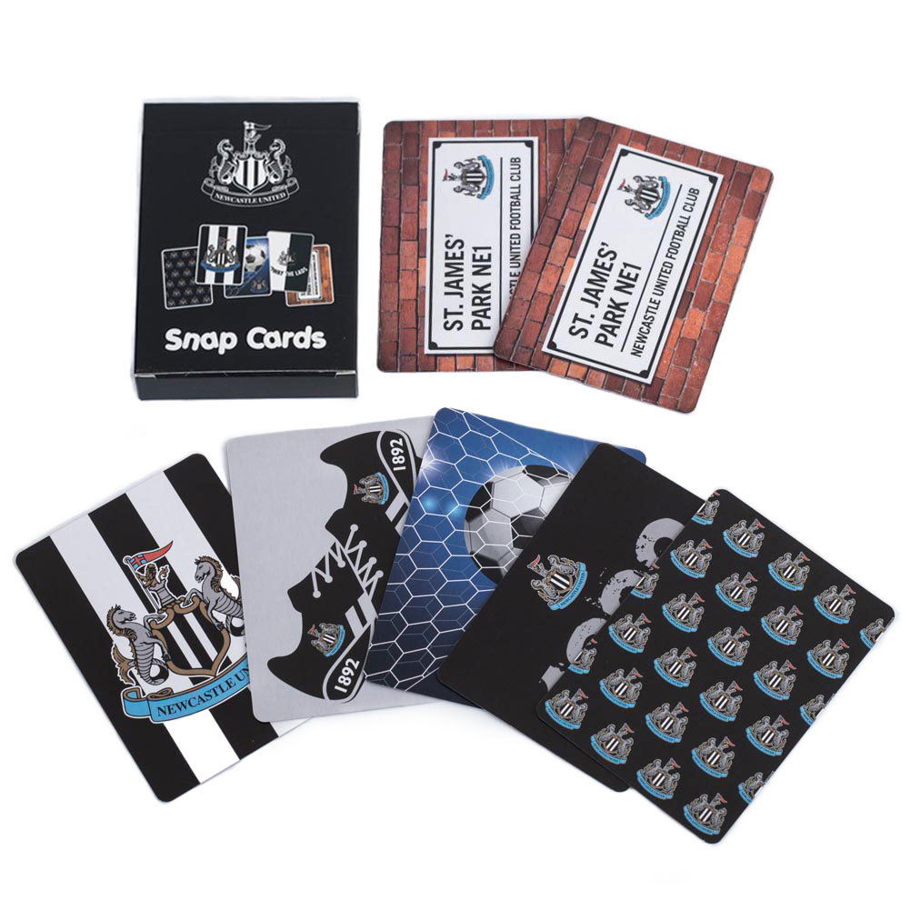 Newcastle United FC linen snap card game in a printed card packet featuring multiple NUFC designs