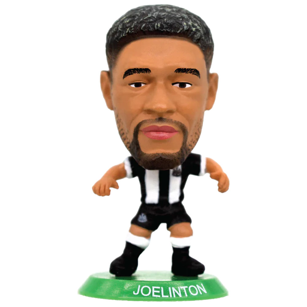 Joelinton SoccerStarz figure in the classic Newcastle home kit on a green base