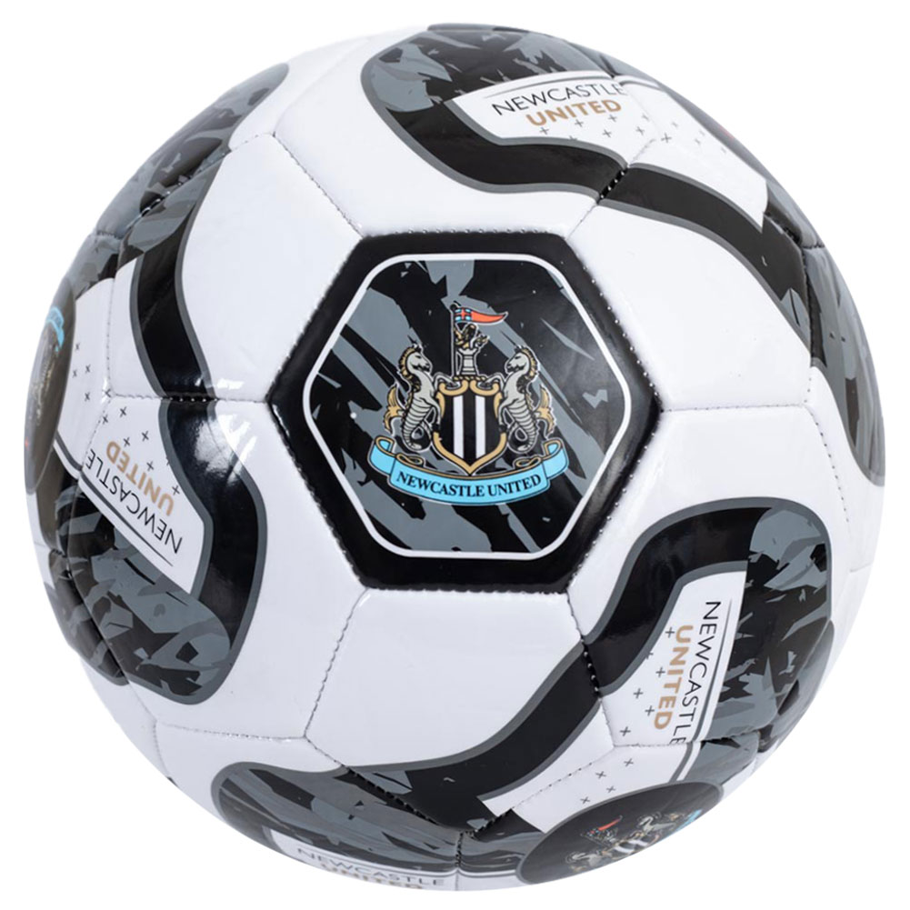 Newcastle United FC tracer football with full colour Newcastle crests