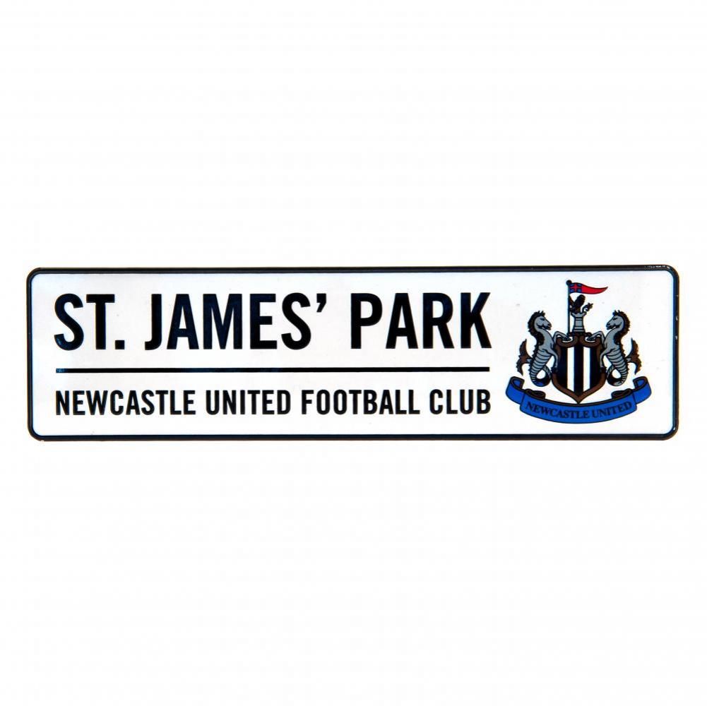 Newcastle United FC St. James Park road sign in stamped metal for window display