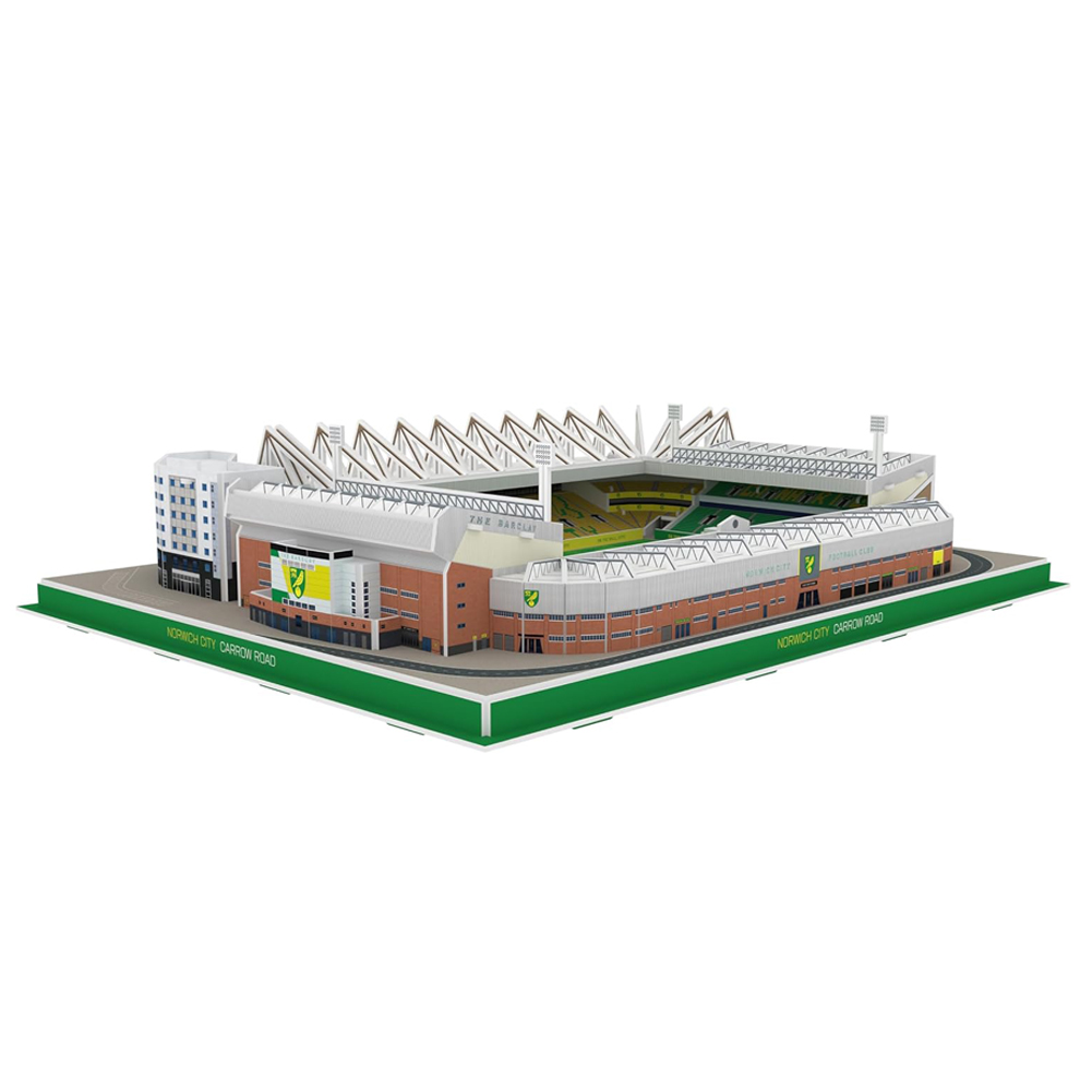 Norwich City FC 3D stadium puzzle, a 122-piece replica of Carrow Road