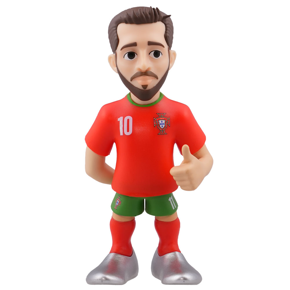 Portugal MINIX figure of Bernardo Silva in team kit with number 10 on the back, 12cm tall