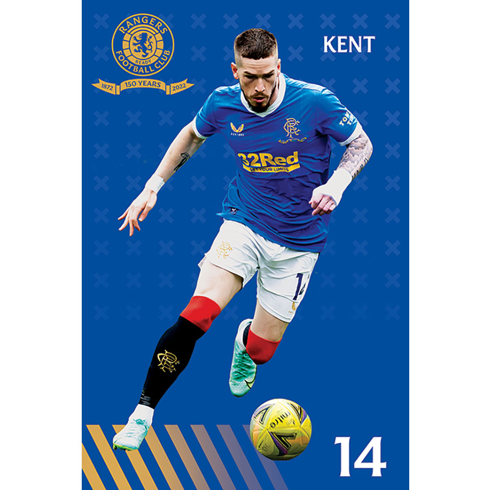 Rangers FC maxi poster featuring Rangers star Ryan Kent
