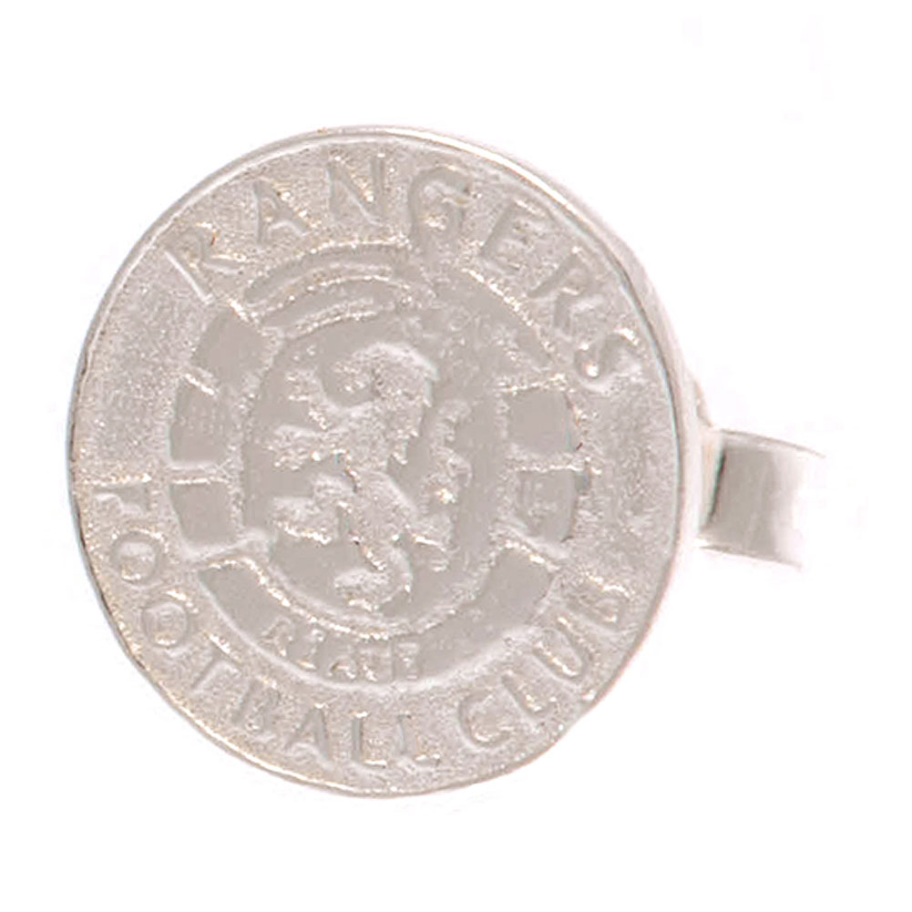 Rangers FC sterling silver stud earring featuring the Rangers Ready crest
