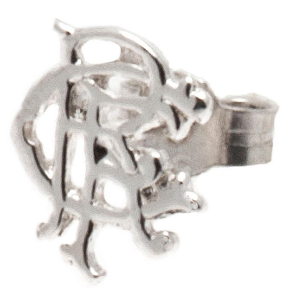 Rangers FC sterling silver stud earring featuring the Rangers crest