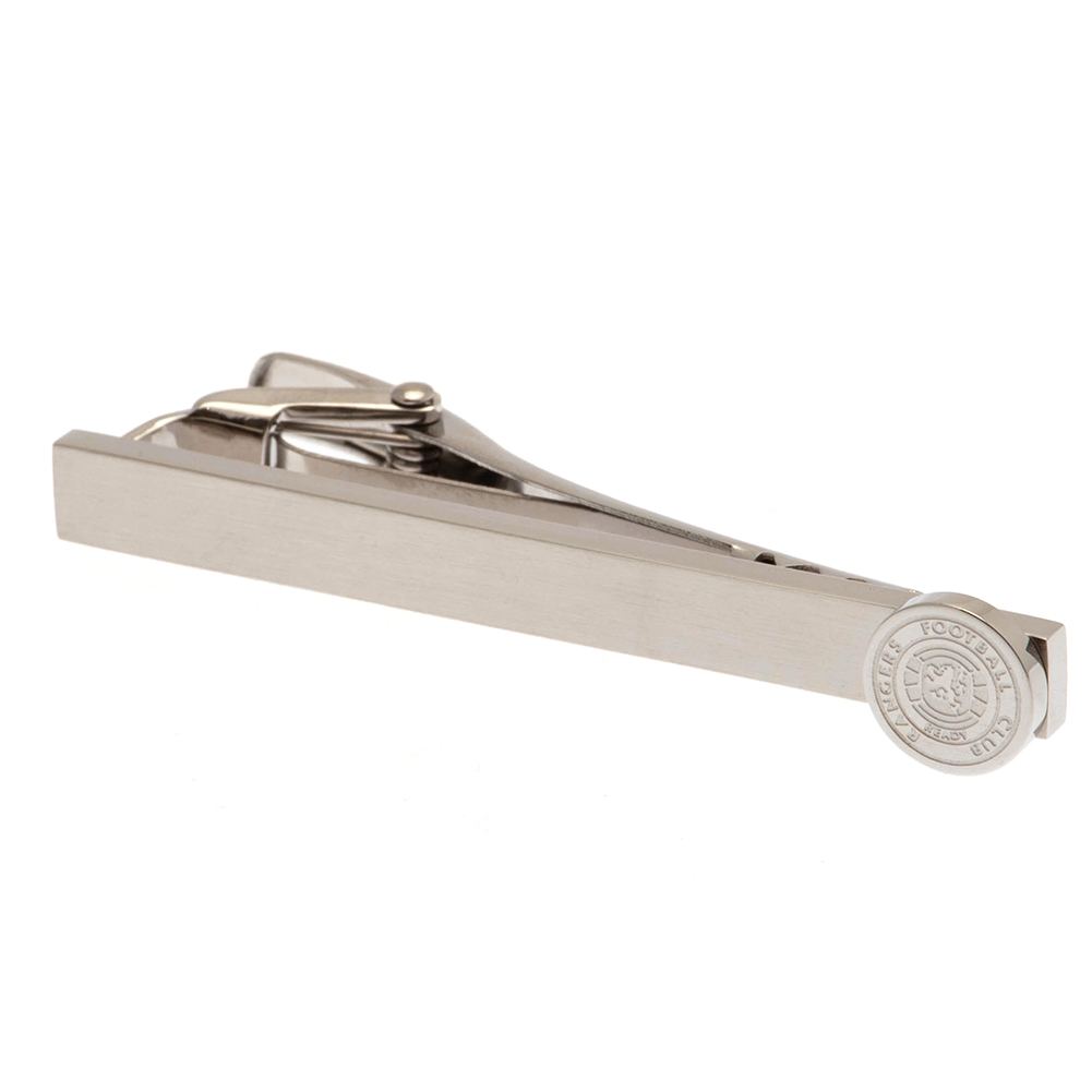 Rangers FC stainless steel tie slide with the Rangers crest on the pin