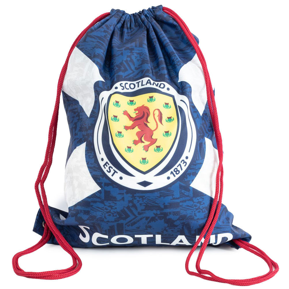 Navy blue Scottish FA gym bag featuring a full colour crest and SCOTLAND text