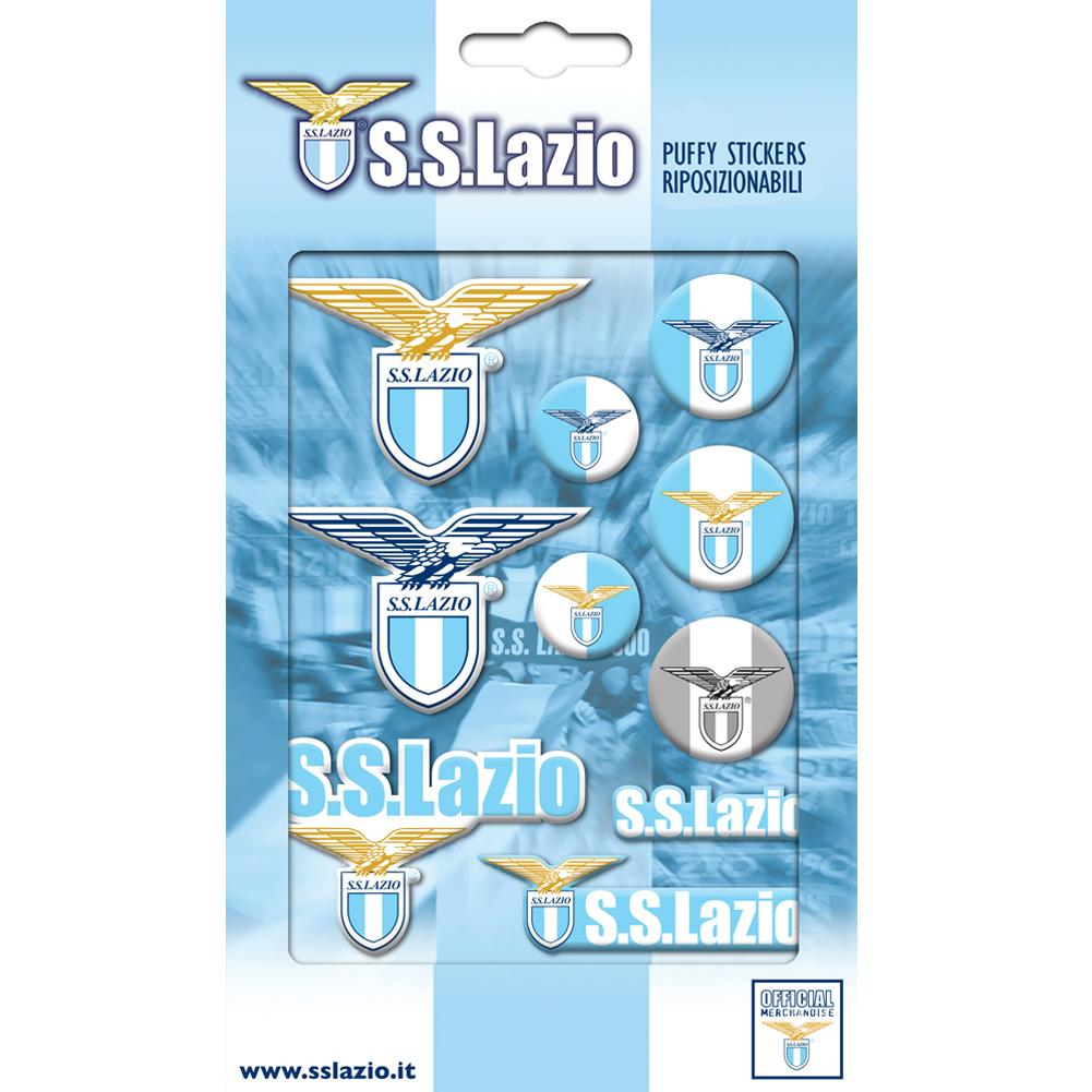 SS Lazio set of ten assorted 3D bubble effect self adhesive stickers in a display packet