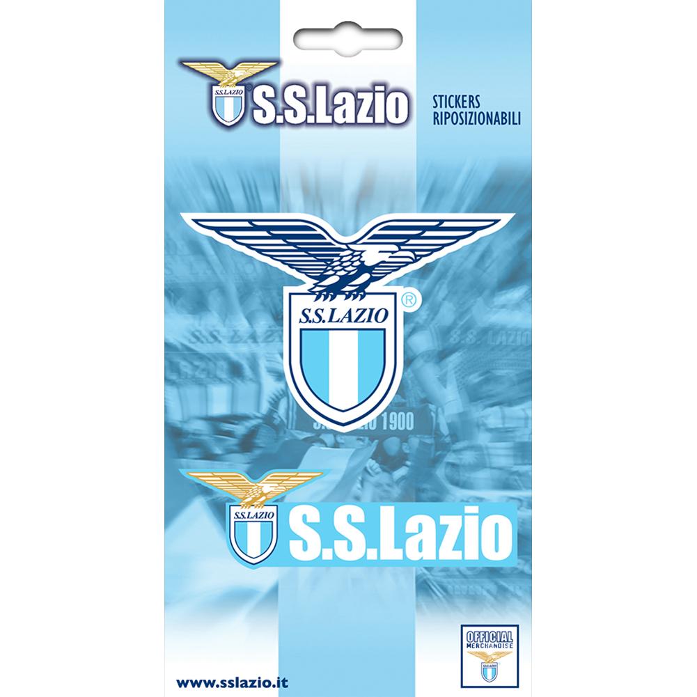 SS Lazio full colour crest vinyl self adhesive sticker on a backing card