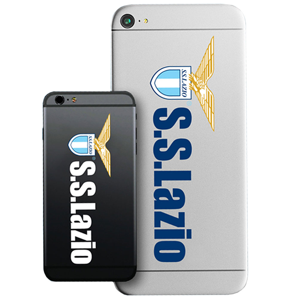 SS Lazio phone sticker with a full colour Lazio crest and text in a display packet