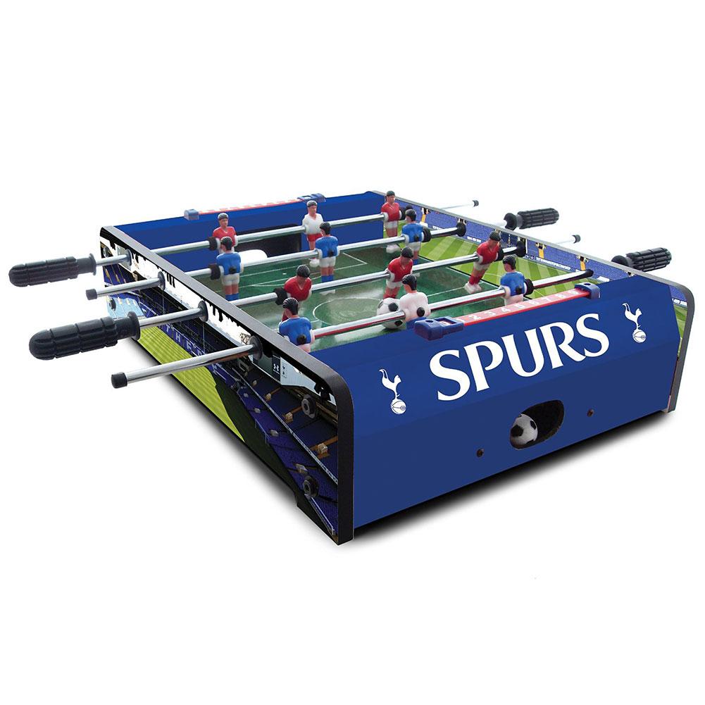 Tottenham Hotspur FC table top football game with a grass effect pitch, stadium graphics and navy or white players