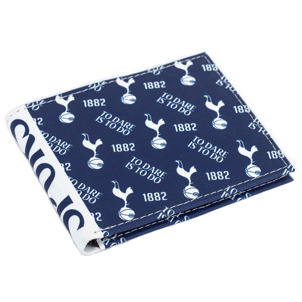 Tottenham Hotspur FC vibrant brushed canvas bi-fold wallet with a multi icon design