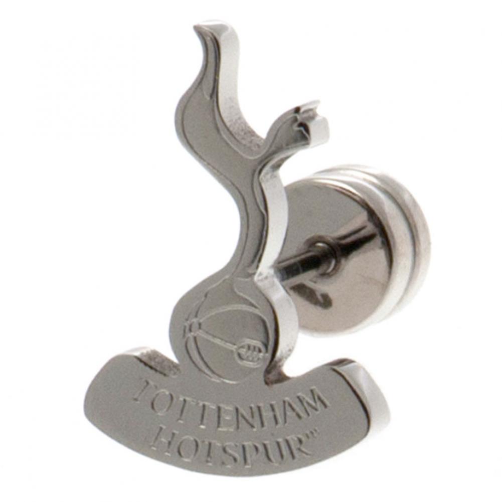 Tottenham Hotspur FC shaped cut out stud earring with a laser printed Spurs crest