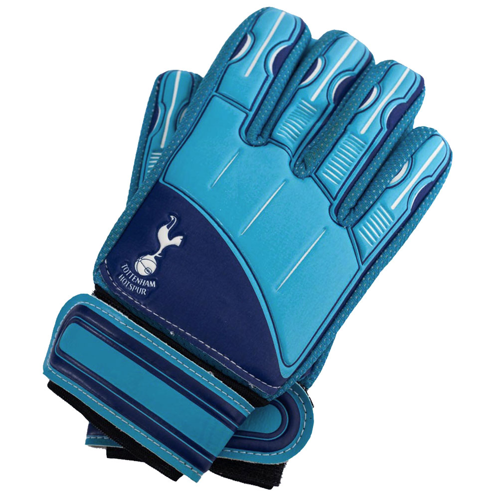 Tottenham Hotspur FC youths navy delta design goalkeeper gloves with a white Spurs crest