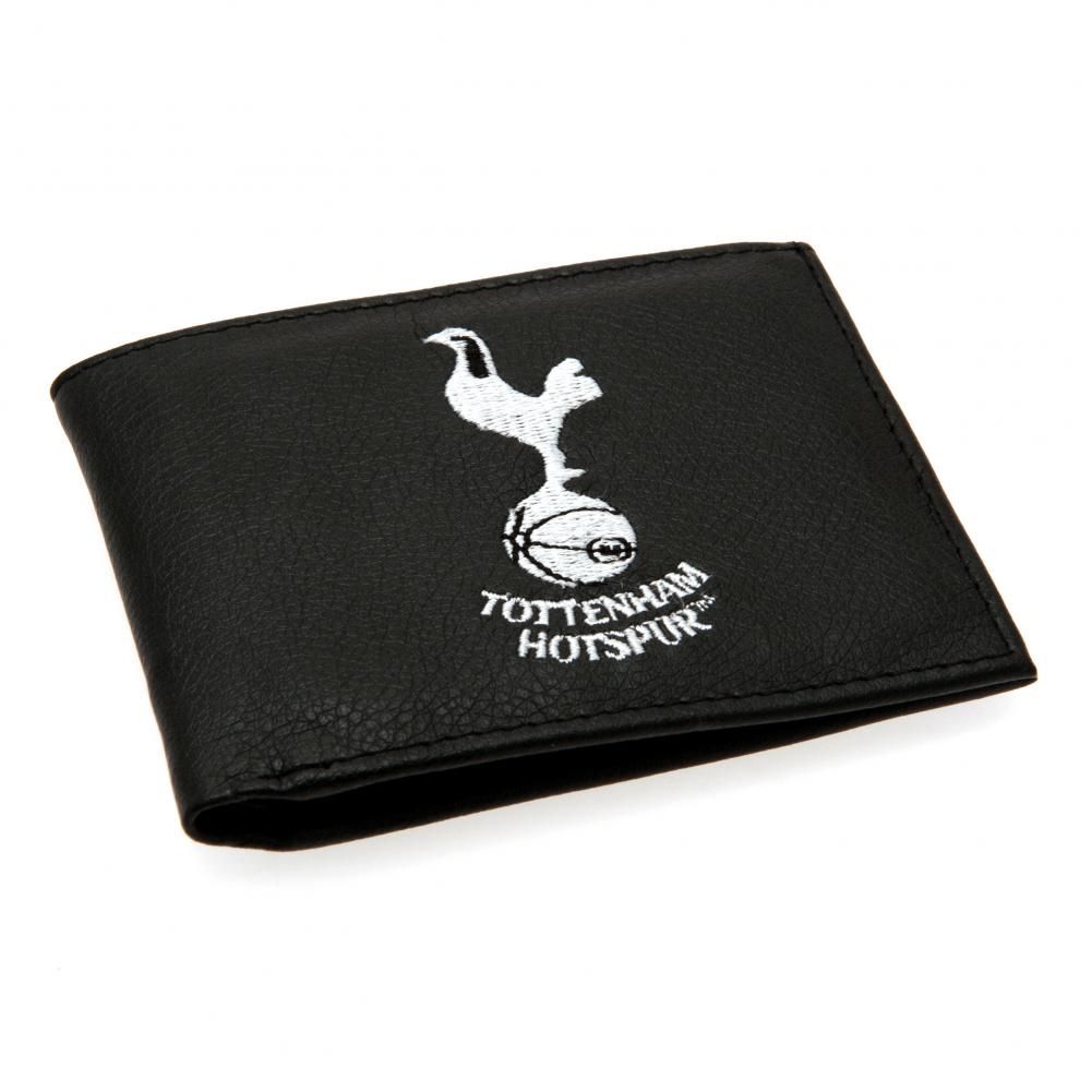 Black Tottenham Hotspur FC PU wallet with a large embroidered club crest