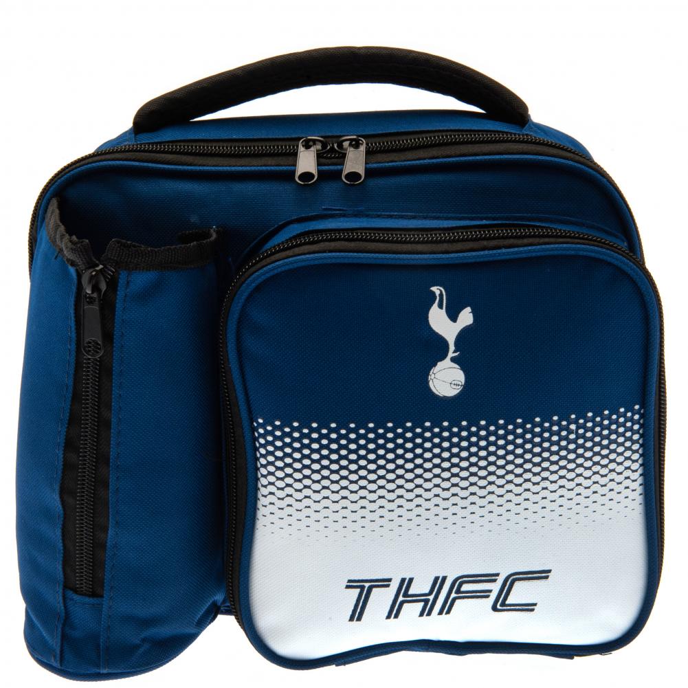 Tottenham Hotspur fade design lunch bag with THFC text, club crest, zipped front pocket and carry handle