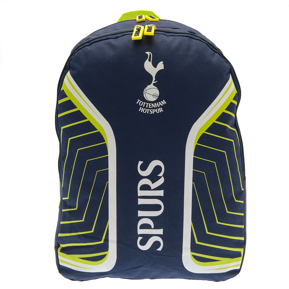 Tottenham Hotspur FC Flash design backpack with Spurs text and a white crest