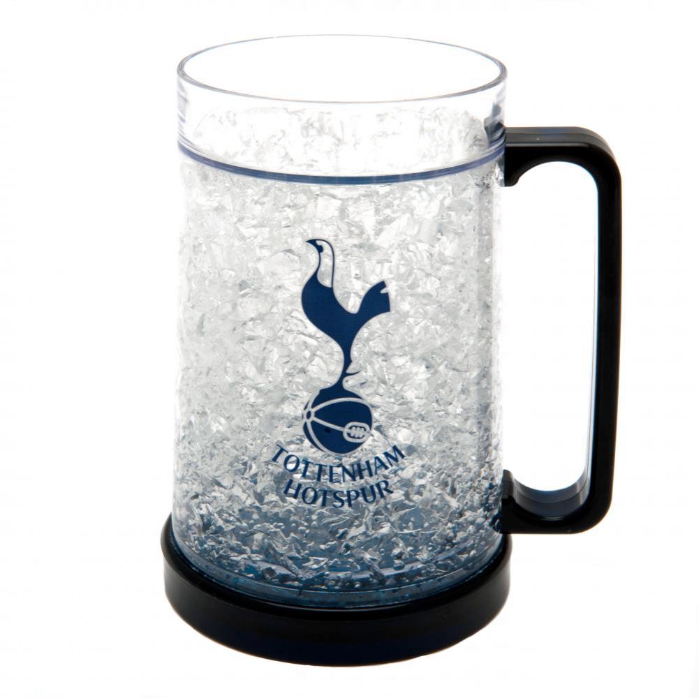 Tottenham Hotspur FC frosted freezer mug with a navy blue base, handle and the Tottenham Hotspur club crest