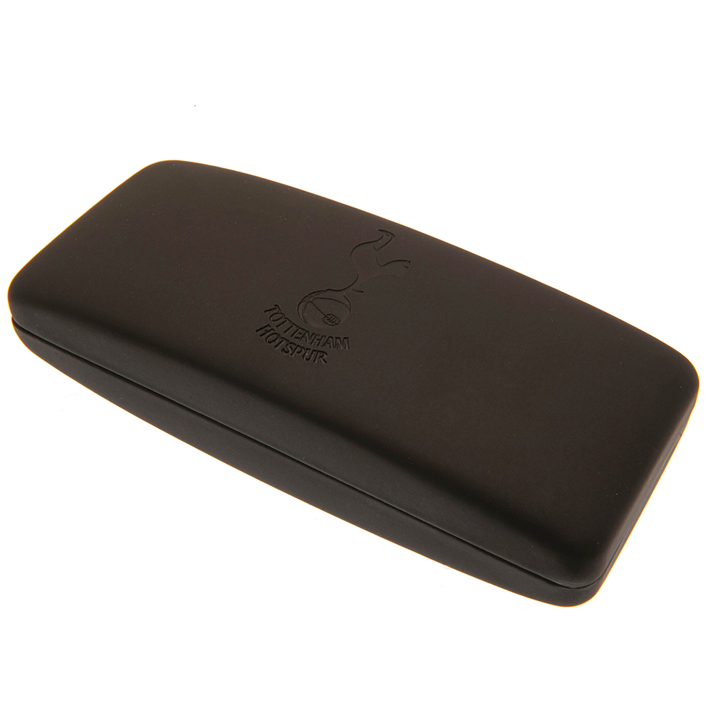 Black debossed Tottenham Hotspur FC glasses case with a club crest lens cloth in a presentation box