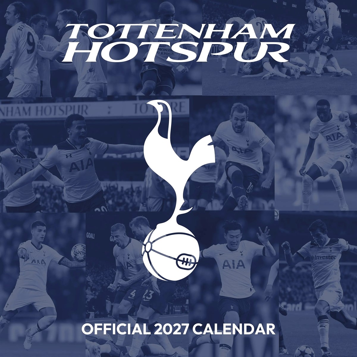Tottenham Hotspur FC 2027 square wall calendar featuring Spurs club winning matches