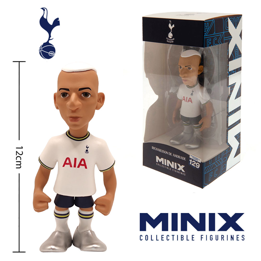 Tottenham Hotspur MINIX figure of Richarlison in Spurs kit with number 9 on the back, 12cm tall