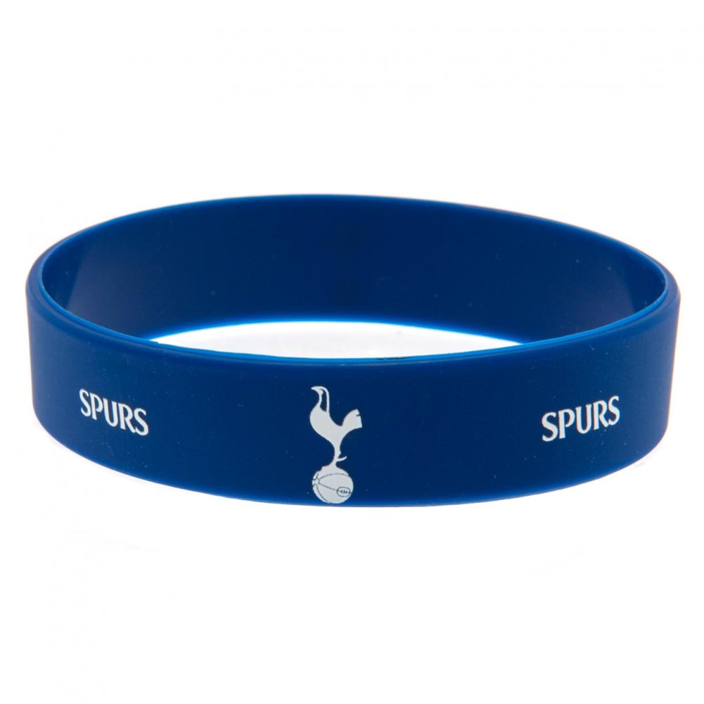 Navy blue Tottenham Hotspur FC silicone wristband with Spurs text and the club crest in white