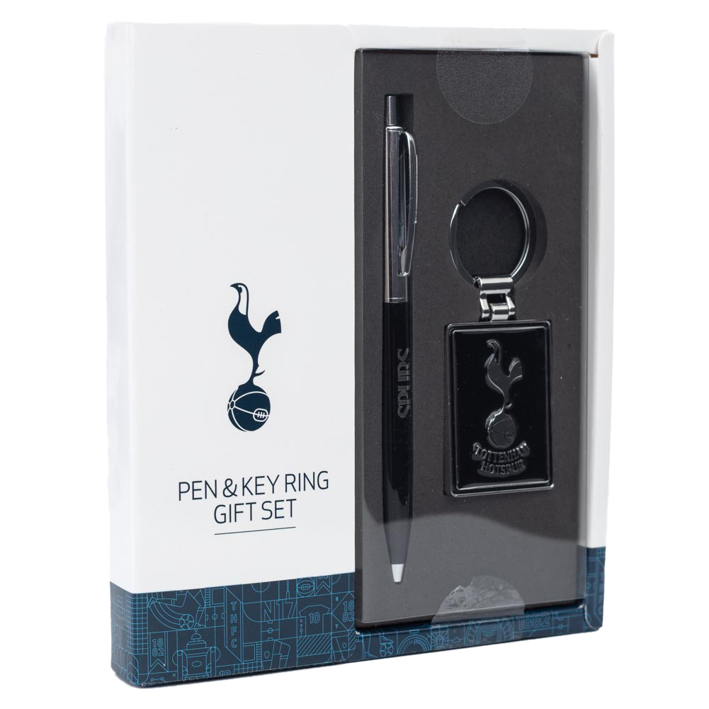 Tottenham Hotspur FC executive pen and large rectangle keyring gift set in a gift box