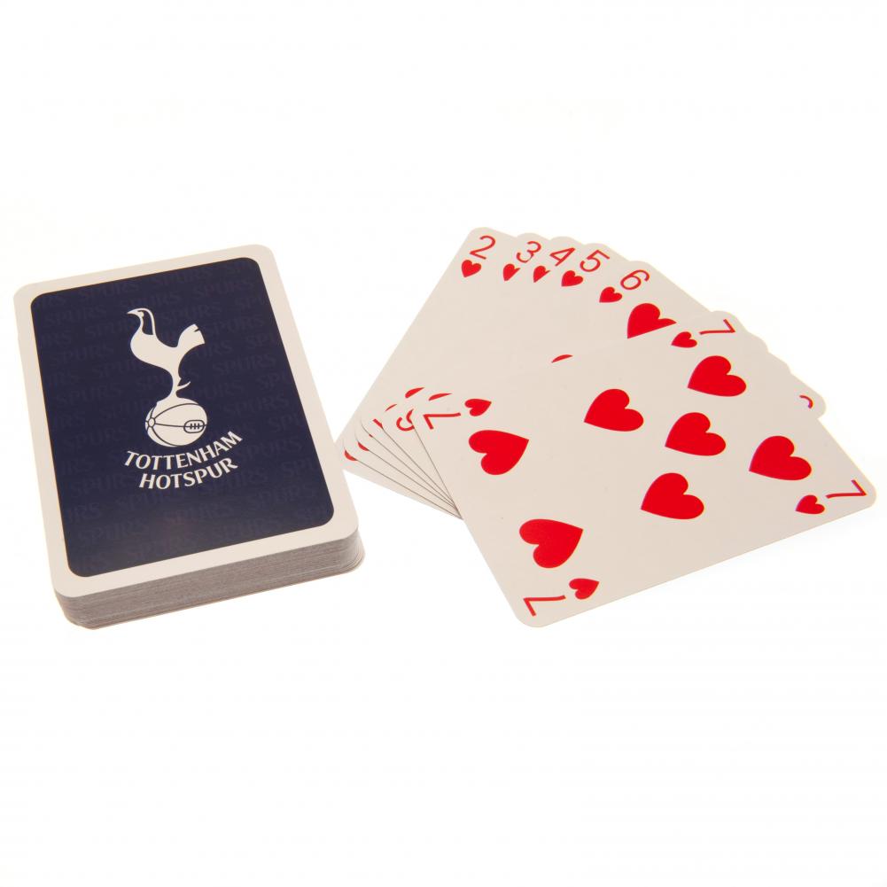 Tottenham Hotspur FC linen playing cards in a printed card packet, each card adorned with the Tottenham crest
