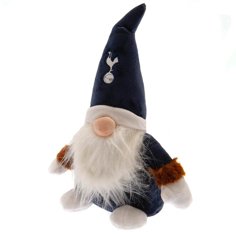 Tottenham Hotspur FC blue and white plush Gonk with a large beard, a round nose and a Spurs crest on its hat