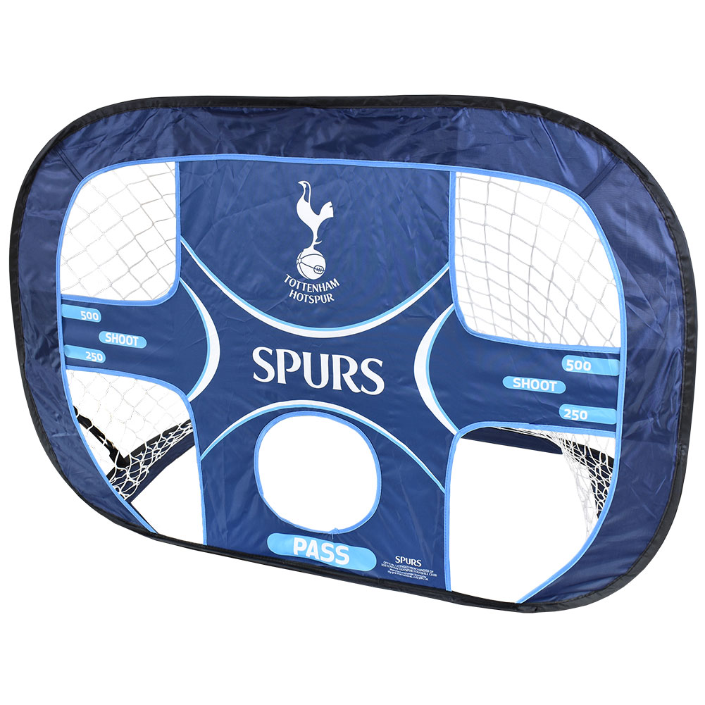 Tottenham Hotspur FC pop up football target goal in a display sleeve with carry bag and ground pegs