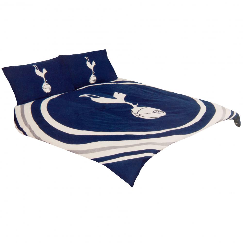Tottenham Hotspur FC pulse design double duvet cover with a large club crest and Spurs crest pillowcases