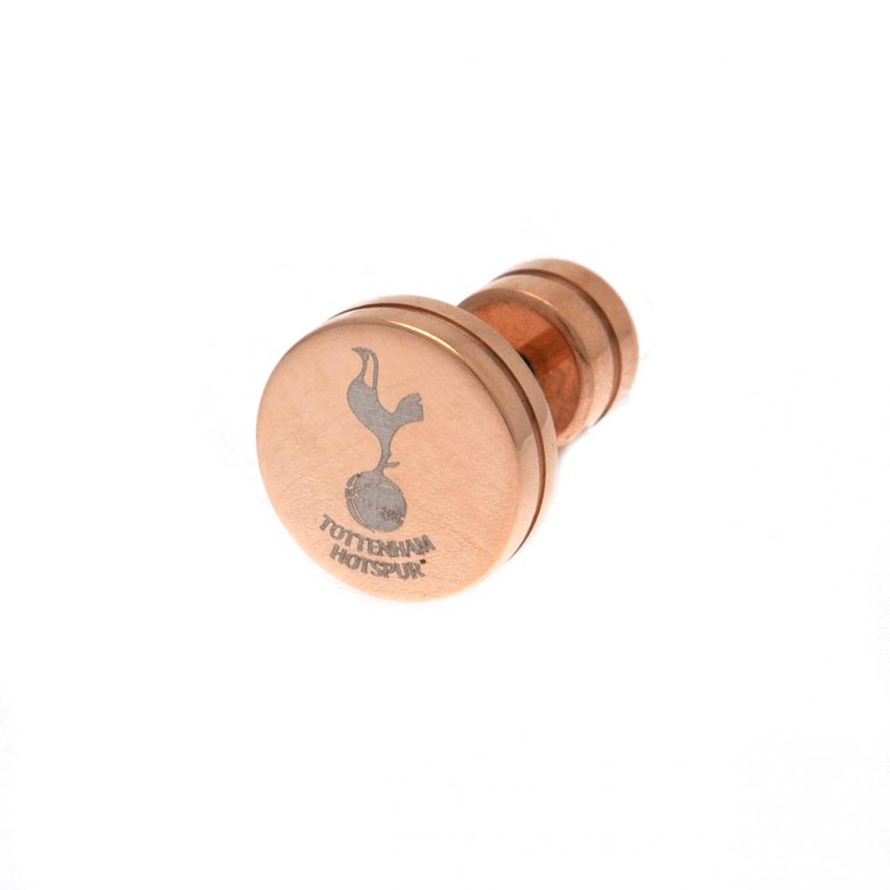 Tottenham Hotspur FC gold plated stud earring with a laser printed Spurs crest