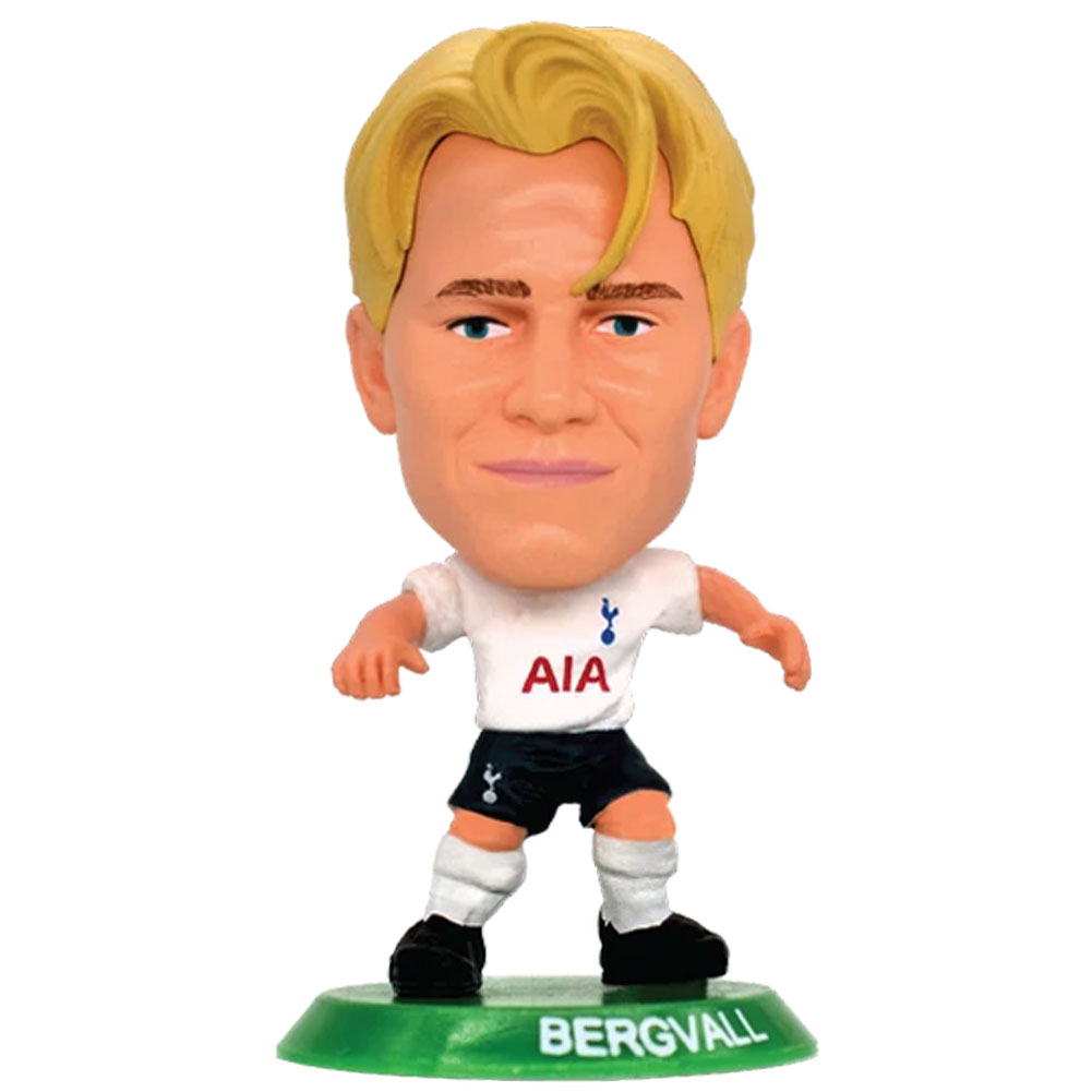 Lucas Bergvall SoccerStarz figure in the classic Spurs home kit on a green base