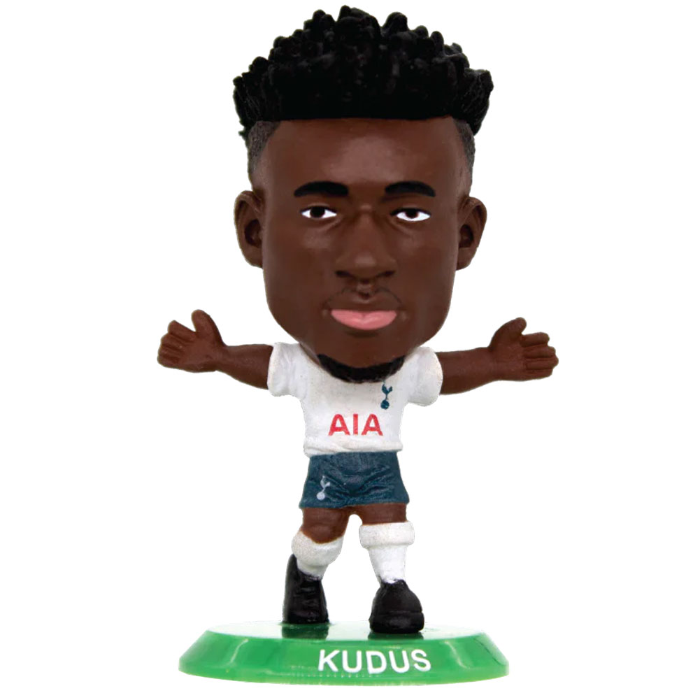 Kudus SoccerStarz figure in the classic Spurs home kit on a green base
