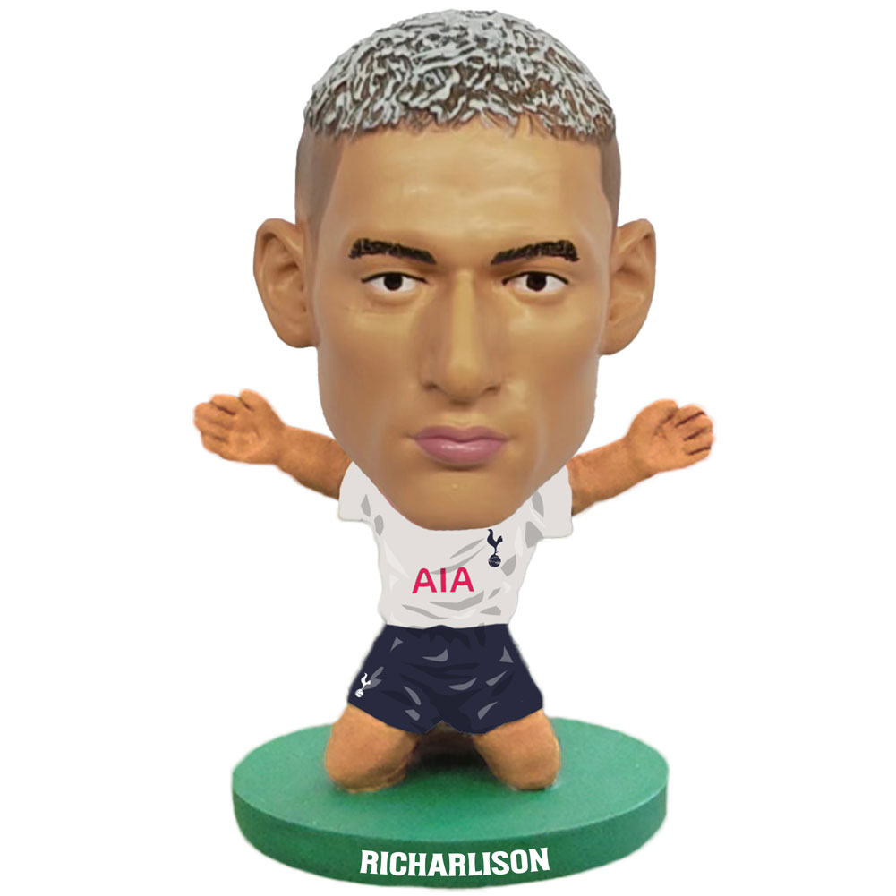 Tottenham Hotspur SoccerStarz Richarlison figure in the classic Spurs home kit on a green base