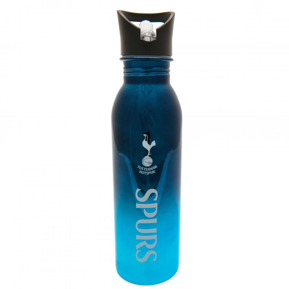 Tottenham Hotspur FC stainless steel UV metallic drinks bottle with a white Spurs crest and text