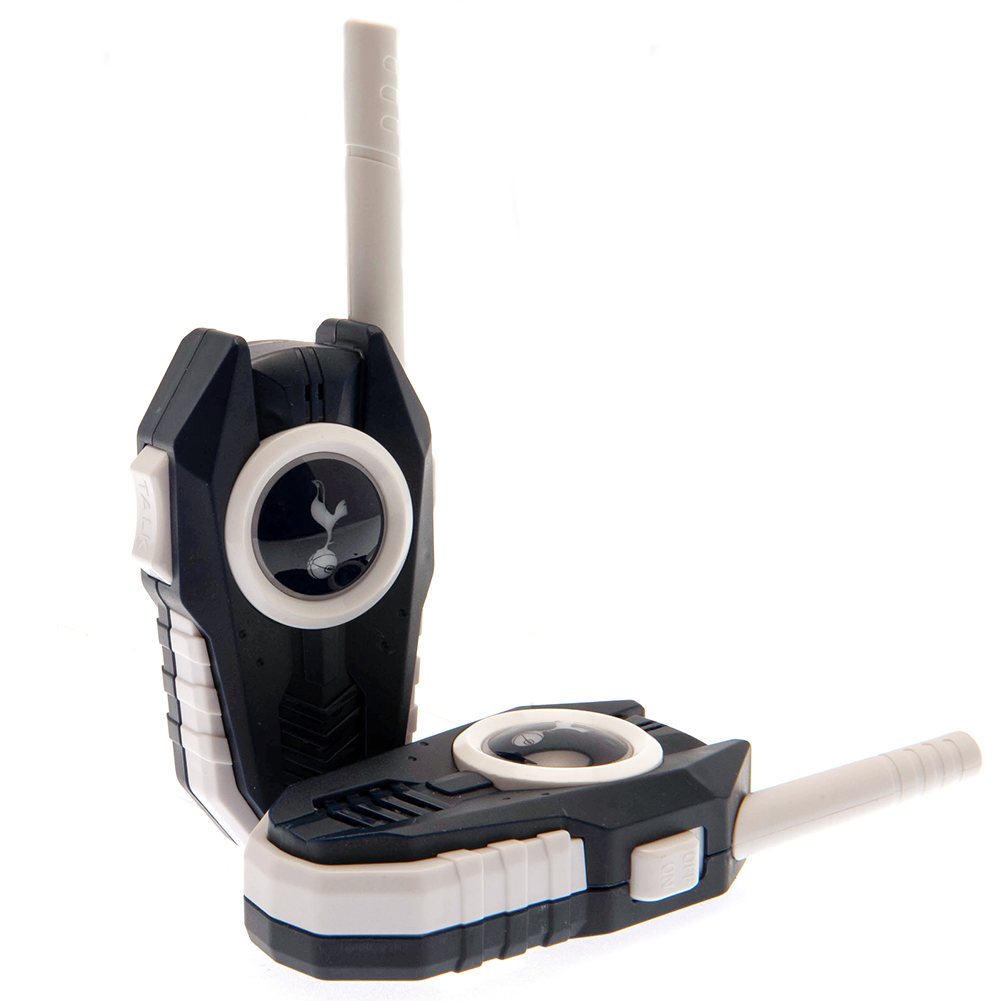 Tottenham Hotspur FC walkie talkie set in navy and white with a crest in the middle