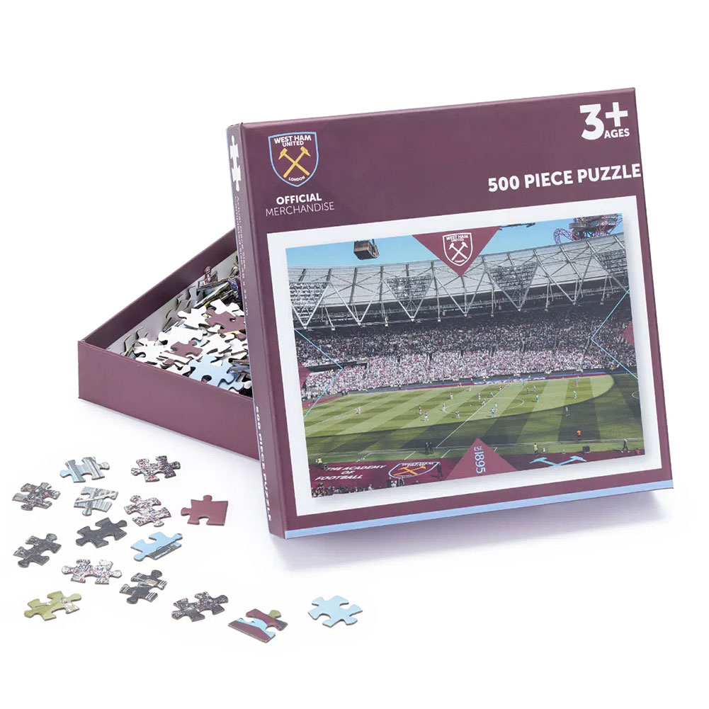 West Ham United FC 500-piece jigsaw puzzle showing a picture of London Stadium