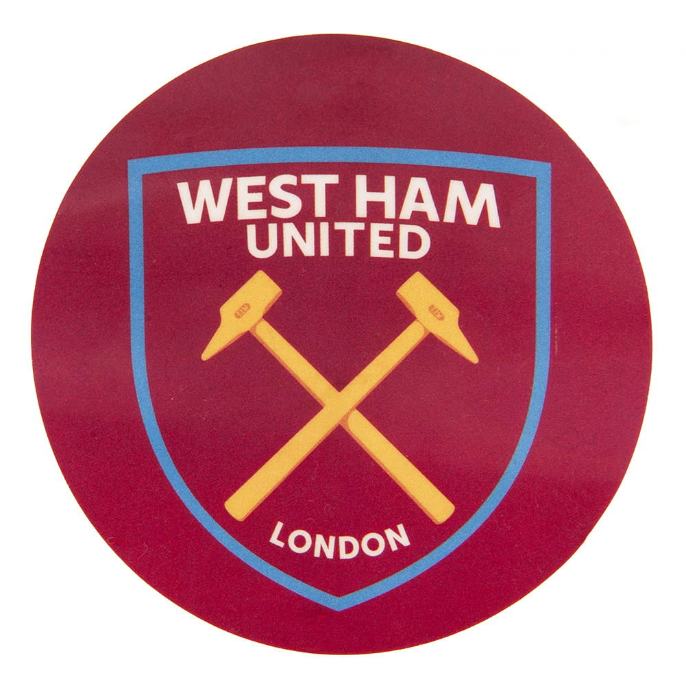 Claret West Ham United FC self adhesive vinyl car sticker featuring the Hammers crest