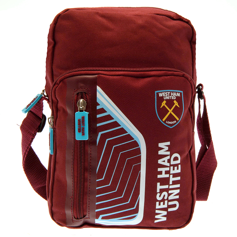 West Ham United FC Flash design shoulder bag with West Ham text and the club crest on the front