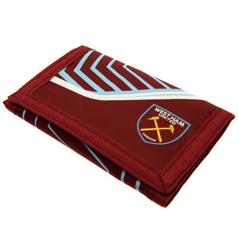West Ham United FC Flash design wallet featuring the West Ham club crest