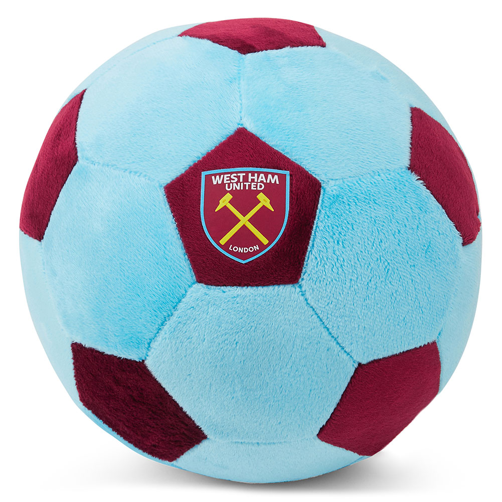 West Ham United FC soft plush football toy with the Hammers crest in the middle
