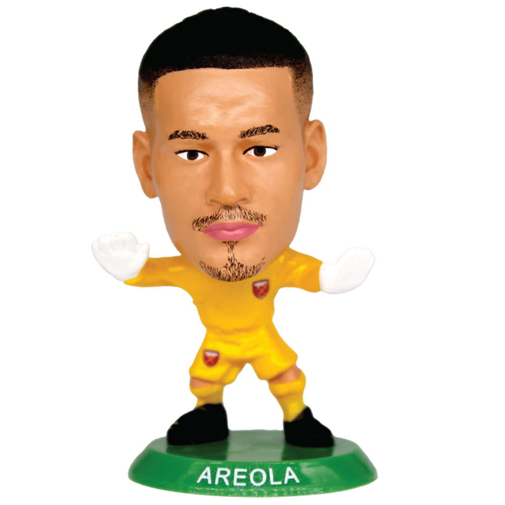 Alphonse Areola SoccerStarz figure in the classic West Ham home kit on a green base
