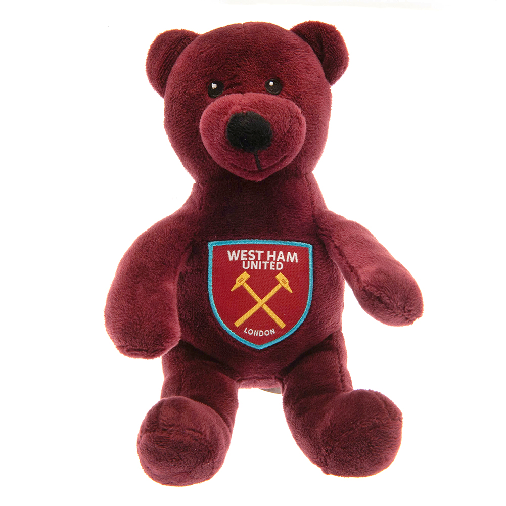West Ham United FC plush bear with West Ham branding and a crest on the chest