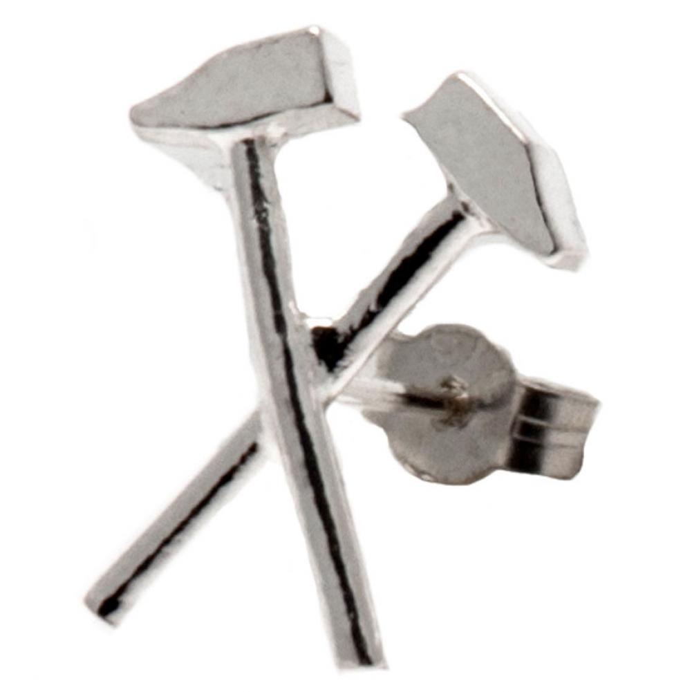 West Ham United FC sterling silver stud earring featuring the West Ham hammers